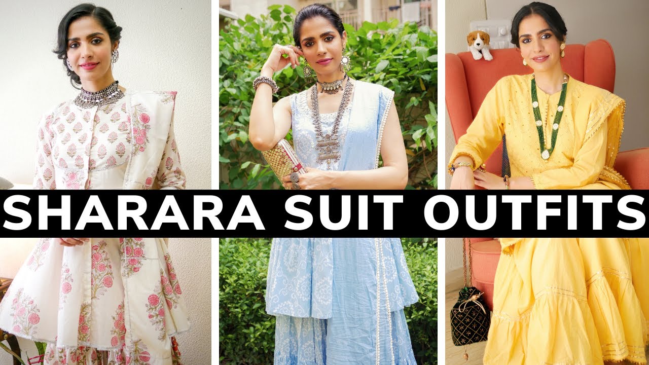 Modern Punjabi Sharara Suit Pics For Sisters In 2023